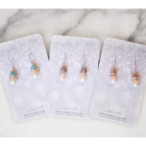rose gold galaxy synergy pearl earrings beaded handmade in melbourne australia by next romance jewellery imperfect