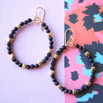 blue sand sparkle navy hoop earrings sterling silver 25 silver dot 5 NEXT ROMANCE jewellery australian designs