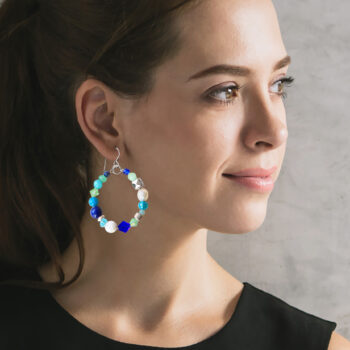 beads hoops with pearl and crystal gemstones handmade by vicki leigh jewellery Next Romance Melbourne australian design