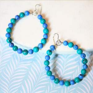 green blue indian turquoise hoop earrings NEXT ROMANCE jewellery australian design