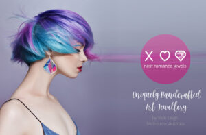 NEXT ROMANCE earrings unique art jewellery australia web banner rose street artist markets Melbourne finders keepers handmade canberra sydney brisbane adelaide jewellery