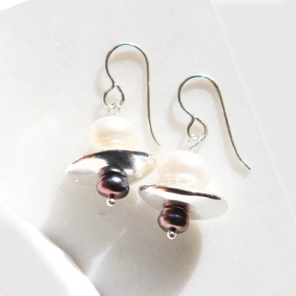 new pearl silver small pearl galaxy earrings next romance jewellery australia