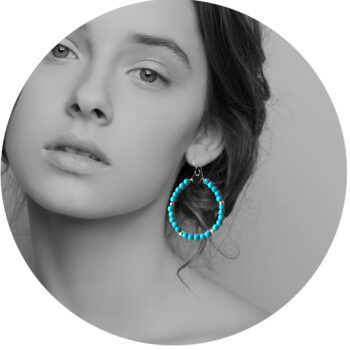 blue sand sparkle navy hoop earrings sterling silver 25 silver dot 5 NEXT ROMANCE jewellery australian designs