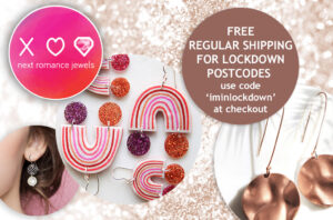 FINDERS KEEPERS MARKET online header iphone NEXT ROMANCE banner earrings next romance australian made