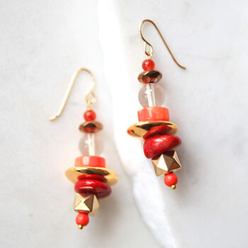 gold coral galaxy earrings hooks new next romance jewellery finders keepers market rose street artist handmade
