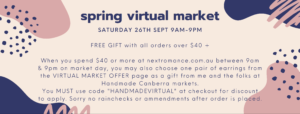 handmade canberra market online FREE GIFT with all orders received over $40 during this Spring Virtual Market 26 Sept 9am-9pm Use code "HANDMADEVIRTUAL" at checkout to receive a free coupon against any one product from the special category on the day next romance jewellery PINK triangle art earrings unique handmade in melbourne Australia make it collective finders keepers VIRTUAL MARKET GIFT WITH PURCHASE OFFER* CATEGORY https://nextromance.com.au/product-category/gift-with-purchase-next-romance-virtual-market-offer/