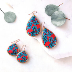 blue gum leaf design earrings new next romance jewellery melbourne