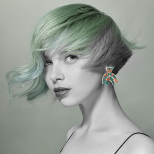 wattle mint art earrings marble sparkle polyresin sterling silver small NEW next romance jewellery melbourne