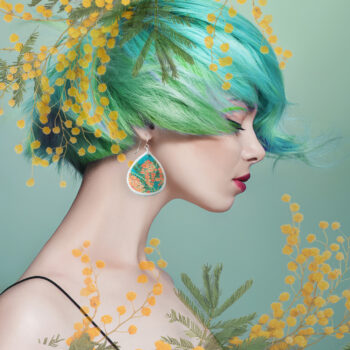 wattle mint green earrings new next romance jewellery unique art styles australia