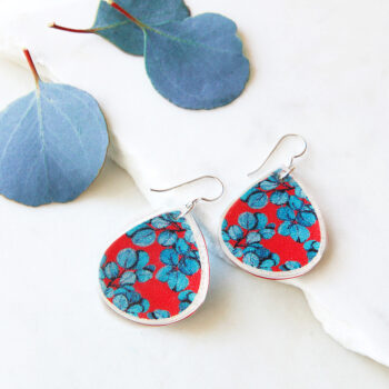 small red blue gum eucalyptus earring design new next romance jewellery australian made unique