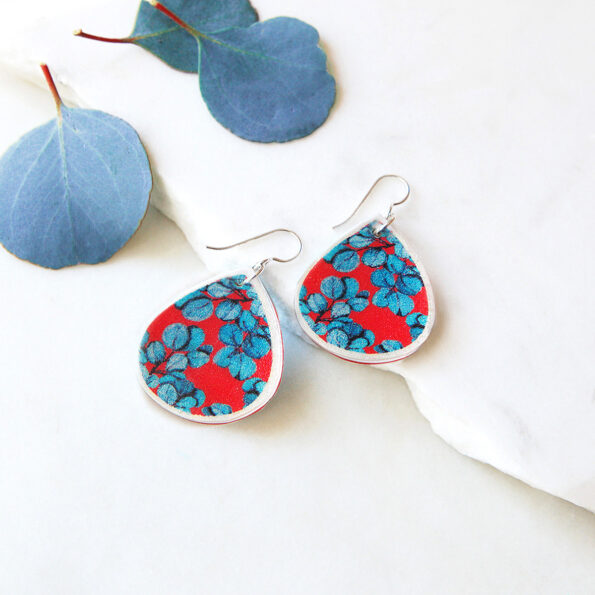 small red blue gum eucalyptus earring design new next romance jewellery australian made unique