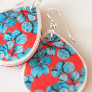 small red blue gum eucalyptus earring design new next romance jewellery australian made unique new