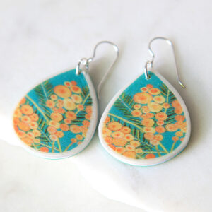 wattle mint green earrings new next romance jewellery unique art styles australia