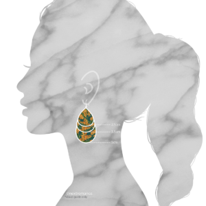 wattle sizes earrings silouhette model