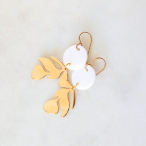 gold leaf earrings by next romance jewellery designs melbourne markets