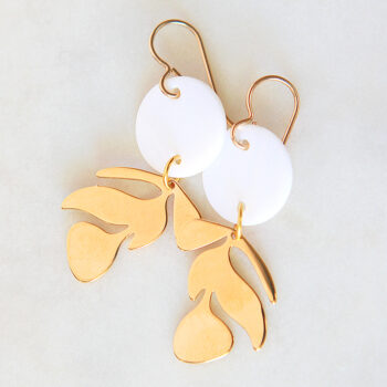 gold mini leaf cutout brass new next romance jewellery gifts melbourne