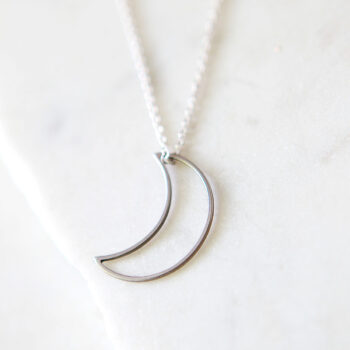 moon steel silver gold necklace layered next romance jewellery australia