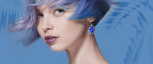 Blue ceramic organic shape art earrings WEB header NEXT ROMANCE banner 1600x678
