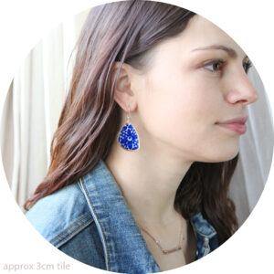 sapphire blue ceramic organic GOLD julia-blue-art-NEXT-ROMANCE-earring-designs-melbourne