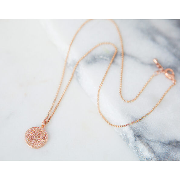 mum gift rose gold Filigree simple geometric necklace - sterling silver chain new unique jewellery by next romance aUSTRALIA
