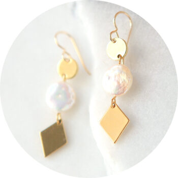 coin pearl gold triple diamond earrings next romance jewellery crop