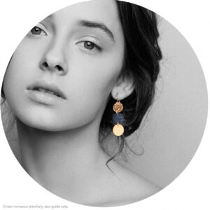 marble rose gold coin earrings gift triple 3 new next romance jewellery australian made