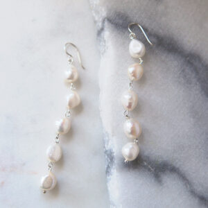 statement pearl earrings long white drop earrings multiple wedding earrings made in australia next romance jewellery