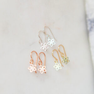 tiny filigree flower on hooks new next romance jewellery australia