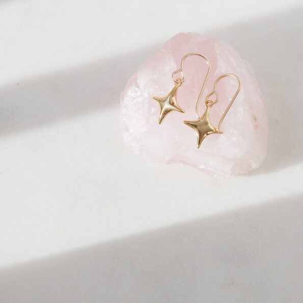 gold star northern bubble crop earrings next romance jewellery made in melbourne