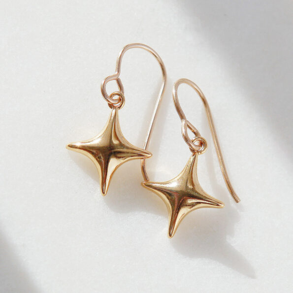 gold star northern bubble crop earrings next romance jewellery
